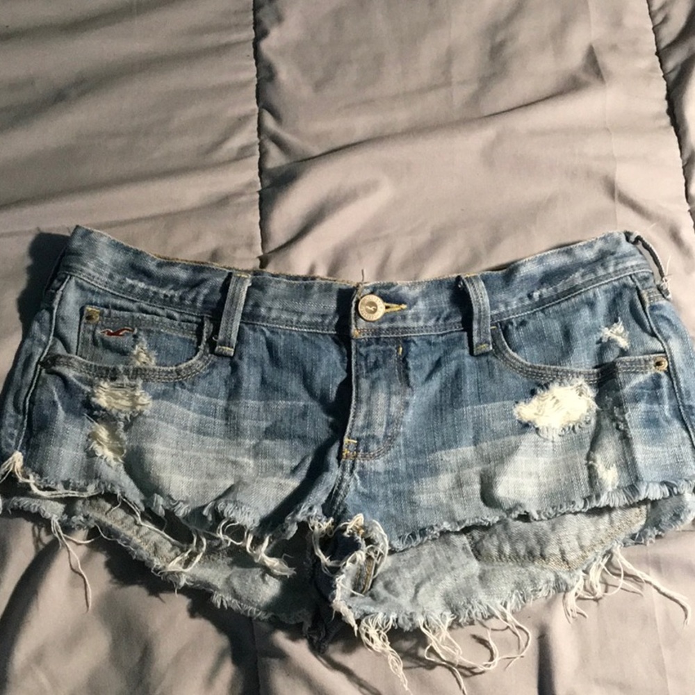Light blue Hollister jean shorts